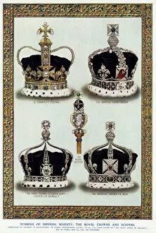 Pearls Collection: Royal crowns and sceptre