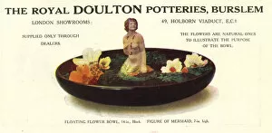 Images Dated 6th September 2018: Royal Doulton Potteries, Floating Flower Bowl