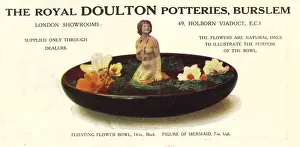 Images Dated 6th September 2018: Royal Doulton Potteries, Floating Flower Bowl