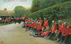 Regiment Collection: Royal Engineers - British Army Regiment on manoeuvres