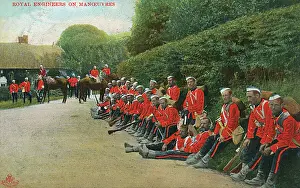 Rest Prints: Royal Engineers - British Army Regiment on manoeuvres