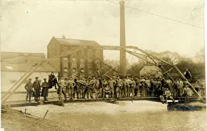 Thought Prints: Royal Engineers Building a Bridge, Thought to be at Colchest