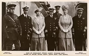 Teck Gallery: Royal Family Group on the deck of a Royal Navy Vessel