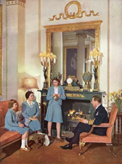 Conversation Collection: Royal family at home, special sitting for ILN, May 1942