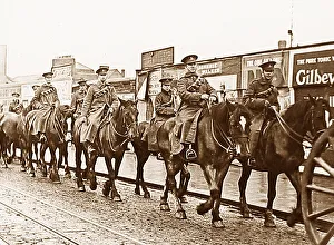 Commandeered Prints: Royal Field Artillery with commandeered horses during WW1