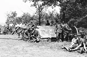 Royal Field Artillery resting during the First World War