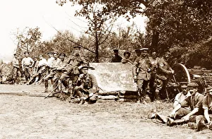 Royal Field Artillery resting during the First World War