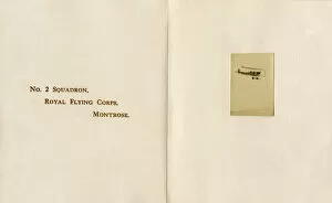 Images Dated 15th July 2016: Royal Flying Corps - Christmas Greetings Card (inside)
