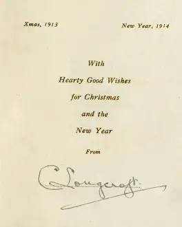Royal Flying Corps - Christmas Greetings Card (inside)