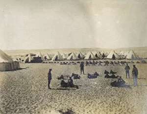 Images Dated 15th February 2017: Royal Fusiliers at camp in Egypt, WW1
