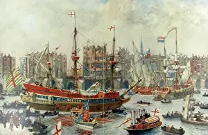 Appears Prints: A Royal Galleon in the Pool of London, 16th century