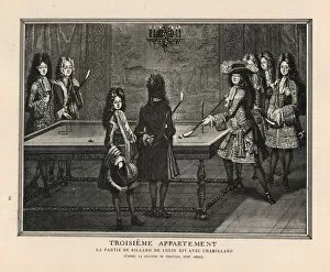 Allemagne Collection: The royal game of billiards between Louis