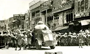 Royal Garhwal Rifles armoured car at Peshawar, India