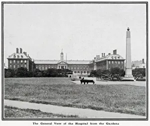 Images Dated 11th March 2021: Royal Hospital Chelsea from the Gardens 1902