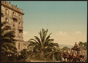 Remo Prints: The royal hotel with gardens, San Remo, Riviera