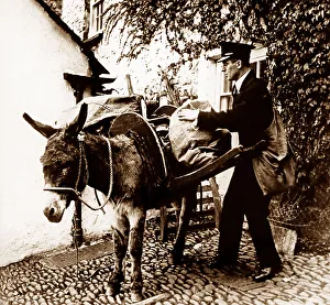 Postman Prints: Royal Mail postman and donkey