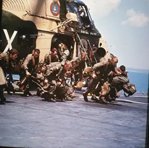 Westland Prints: Royal Marine Commandos re-embarking from a Westland Wessex
