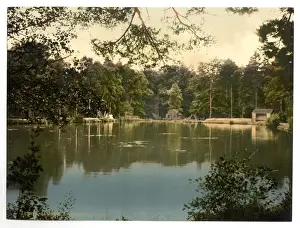 Sandhurst Prints: Royal Military College, bathing lake, Sandhurst, Camberley