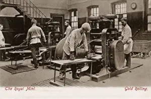 Coinage Prints: The Royal Mint - Gold Rolling