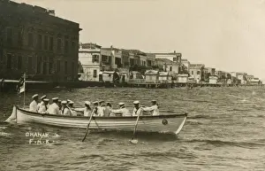 Oarsmen Prints: Royal Naval oarsmen returning to their ship