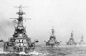 Sailors Prints: Royal Navy Battleships in Line