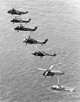 Images Dated 4th February 2015: Royal Navy helicopters photographed off Portland