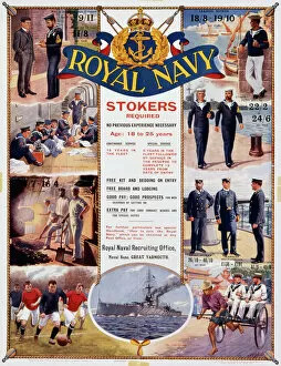 Football Collection: Royal Navy recruitment poster