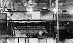 Quarters Prints: Royal Navy ship - crew quarters - probably 1930s