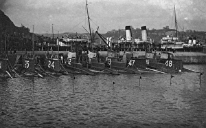 Images Dated 5th April 2012: Royal Navy submarines moored in Dover harbour
