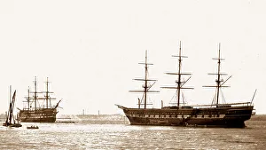Shaftesbury Prints: Royal Navy Training Ship HMS Shaftesbury at Grays