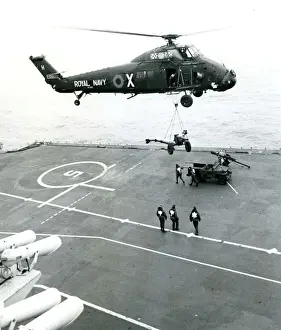 Westland Prints: A Royal Navy Westland Wessex HU5, XT485, lifts supplies ?