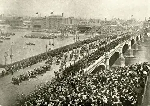 The Royal Procession Crossing Westminster Bridge