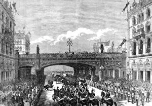 Images Dated 21st November 2004: Royal Procession under the Holborn Valley Viaduct, 1869