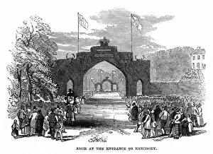 Images Dated 29th August 2017: Royal progress to Balmoral: Banchory triumphal arch, 1848