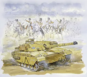 Scots Collection: Royal Scots Dragoon Guards & Gulf War Tank