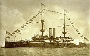 Bunting Prints: Royal Sovereign-class British battleship