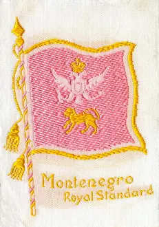 The Royal Standard of Montenegro - Silk backing