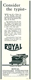Keys Prints: Royal Standard Typewriter Advertisement