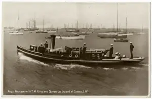 Dec15 Prints: Royal Steam Pinnace - Cowes, Isle of Wight - King and Queen