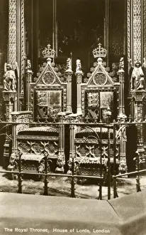 Thrones Prints: The Royal Thrones, House of Lords, London