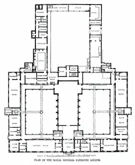 Hawkins Prints: Royal Victoria Patriotic Asylum, Wandsworth - Plan