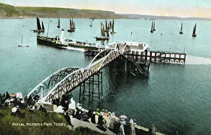 Tenby Prints: Royal Victoria Pier, Tenby, Wales
