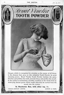 Dental Gallery: Royal Vinolia tooth powder advertisement