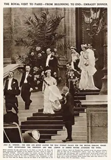 Quai Prints: Royal Visit to France - King & Queen leaving Quai D'Orsay