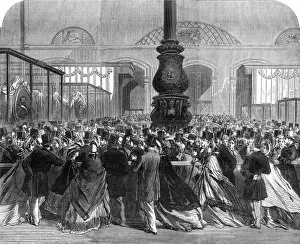 Royal Wedding Crowds Collection: Royal wedding 1863 - exhibition of gifts