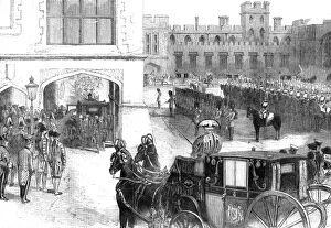 Royal Wedding King Edward VII Gallery: Royal wedding 1863 - leaving St Georges Chapel Windsor