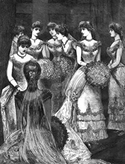 Brides Maids Gallery: Royal Wedding 1882 -- bridesmaids waiting for the bride