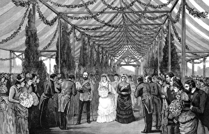 Images Dated 8th February 2011: Royal Wedding 1885 -- Princess Beatrice and Prince Henry