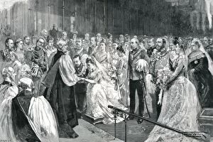 Images Dated 4th March 2011: Royal Wedding 1891 - marriage ceremony in St Georges Chapel