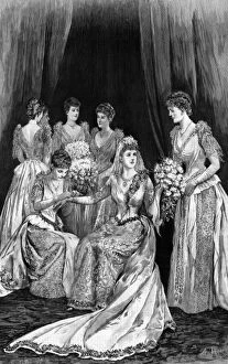 Royal Wedding 1891 - Princess Marie Louise and bridesmaids